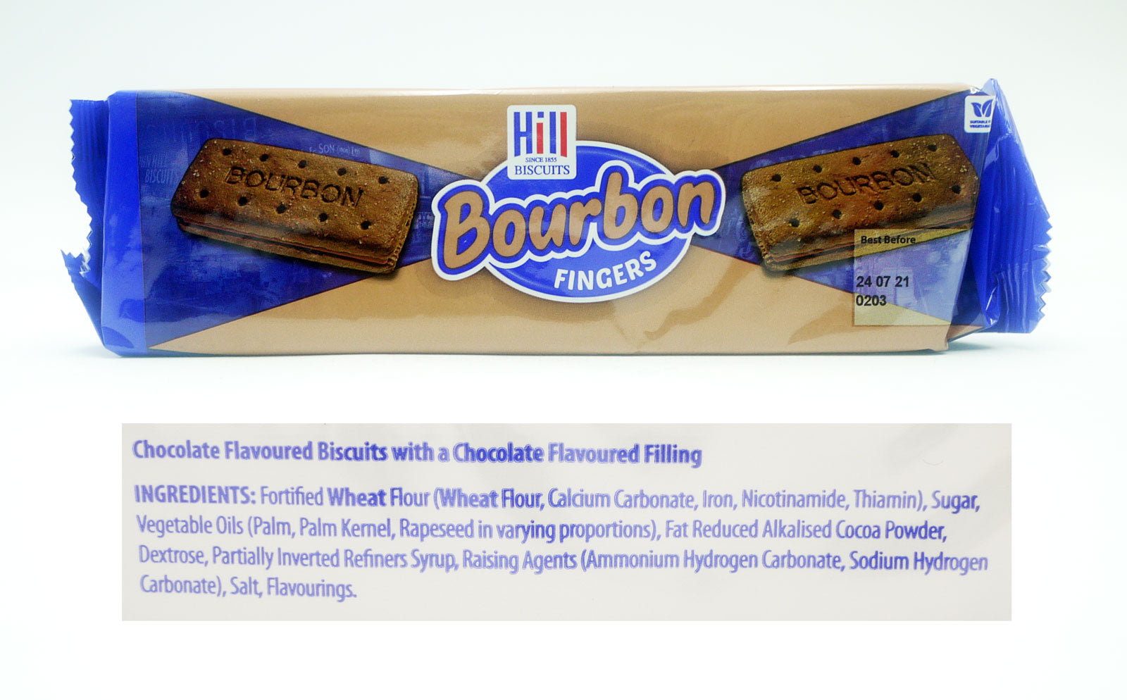 Hill Biscuits - Bourbon Finger Creams 200g Hill Biscuits - Bourbon Finger Creams 200g